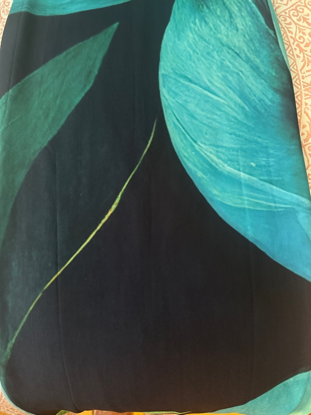 Revolve Farai London Teal Tropical Black Halter Maxi Dress - Picture 6 of 6